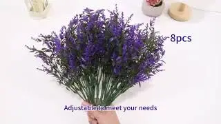Plante artificiale, 8 buchete lavanda, rezistente la UV, violet