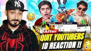 Free Fire Quitting Youtubers I'D Reaction 💀 क्या RaiStar अब भी Free Fire खेलता है 😭