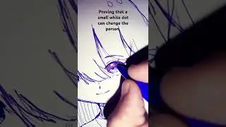 A small white dot can change the character ☠️#art #zenix #drawing #anime #viralshorts #depression