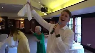 Secret Singing Waiter at Wedding