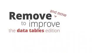 How to improve Tables view layout  &ndash; Data Visualization Tips