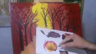 How to Oil Paint, FREE Oil Painting lesson with wajdan artist, knife painting