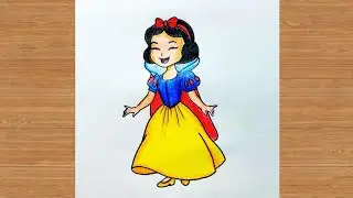 How To Draw A Snow White 🫅🏻 Easy | Step-By-Step Drawing Tutorial | Art Tutorial | Art Is My Soul🤗