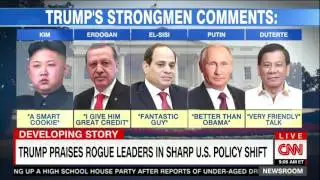 CNN's Description of Trump's break with US opposition to dictators