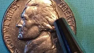 1962 US Five Cents Coin - $15 Million Minted Circulation - United States Jefferson Nickel Monticello