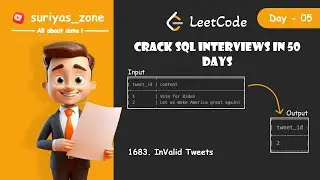 5) 1683. InValid Tweets | SQL Interview Question | Data Engineer Interview Questions