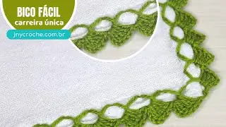 BICO DE CROCHÊ CARREIRA ÚNICA | SÉRIE BICOS PARA INICIANTES Aula 40 - JNY Crochê