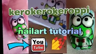 Kerokerokeroppi Naill art💅 (easy stepbystep tutorial) #howtodoNailart