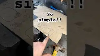 Super simple hole punch trick #shorts #holesaw #holepunch #exhaust #gasket #lifehacks #simple le