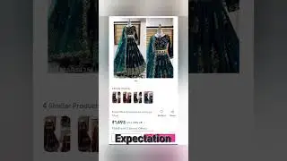 Expectation Vs Reality😱😮  #Meesho #Lahenga #Shopping #Shortsvideo