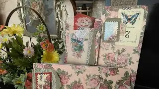 3 Embellished large tags with flip journal space & tab - embellishment tutorial