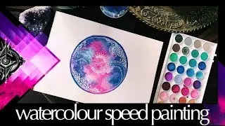 Watercolor Dreams Galaxy Mandala Speed Painting