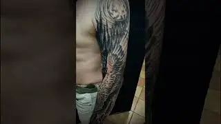 Тату рукав. Сова и лес тату. | Tattoo sleeve. Owl and forest tattoo. | KOLESNIKTATTOOART