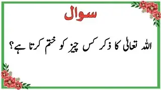 Islamic Questions Answers In Urdu - Urdu Quiz - Sawal Jawab - Islamic Paheliyan - Islamic Maloomat