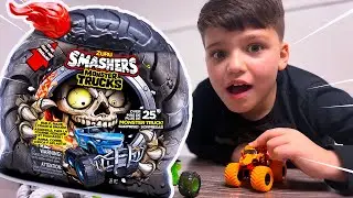 SMASHERS PNEU GIGANTE COM 25 SURPRESAS MONSTER TRUCK - Unboxing