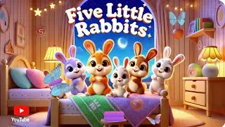 Five Little Rabbits Jumping On The Bed -  Nursery rhymes for Kids - Kids songs