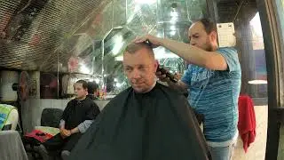 $8 Haircut Downtown Cairo Egypt 🇪🇬 قص شعر وسط القاهرة مصر