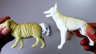 Unboxing Mainan Hewan, Sapi, Domba, Serigala, Kerbau, Kambing Jawa