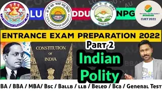 GK  [ Indian Polity ] questions for Lucknow University Entrance Exam 2022 Preparation , Npg Entrance