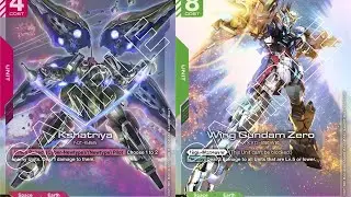 R/BL Cyber-Newtype против G/W Wing Gundam | Локальный геймплей Gundam Card Game