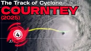The Track of Cyclone Courtney (2025)