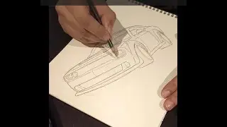 ASMR Drawing Dodge Challenger PART 1 | ArtifywithKabeer | #dodge #dodgechallenger