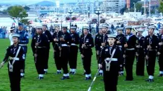 HMCS Quadra CofF 2011 - Sunset and O'Canada