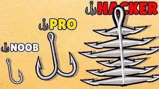 Fish And Hook Merge Satisfying Gameplay NOOB vs PRO vs HACKER