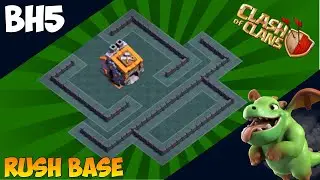 BUILDER HALL 5 Rush base 2021 with LINK | RUSH TROPHIES  ! | Clash of Clans
