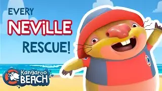 Every Neville the Wombat rescue! 🛟| Compilation for Kids | Kangaroo Beach