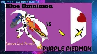 Blue Omnimon VS Purple Piedmon Digimon TCG Deck Battle!