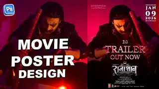 RajaSaab Movie Poster Design in Photoshop | Professional Film Poster Tutorial #rajasaab