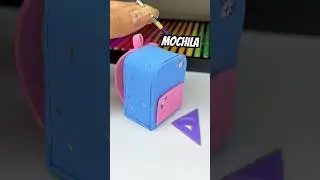 Hice MOCHILA MINI 🎒#drawing #art #manualidades
