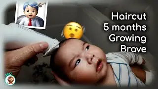 Leo&rsquo;s first haircut, marking his official 5 month milestone, was quite the adventure!