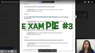 Answering questions with complete sentences