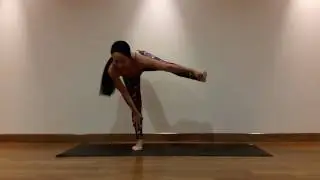 Yoga Asana - Ardha Uttanasana Utthita Hasta Padangusthasana Hybrid