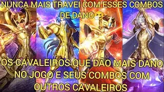 OS MELHORES DPS E OS SEUS COMBOS DE DANO COM OUTROS CAVALEIROS 🤔 | SAINT SEIYA LENDAS DA JUSTIÇA