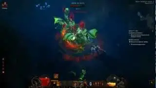 Diablo III Barbarian dungeon gameplay on Normal, Monster Power 10