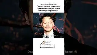 Charlie Heaton's Son Just Started Watching Stranger Things and Fans Are Shocked He Waited THIS Long