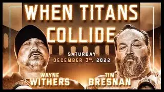 Tim Bresnan vs Wayne Withers | When Titans Collide Live Stream 🔴