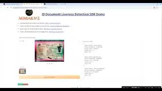 ID Document Liveness Detection Demo is available.