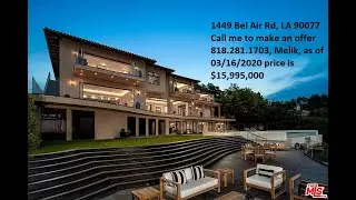Modern Mansion (March 15, 2020) 1449 Bel Air Rd,  $15,995,000 Bel Air Mansion #forsale #2020