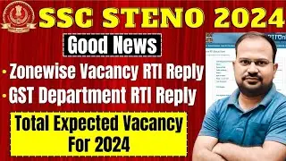 SSC Steno 2024 | customs directorate dgpm income tax department statewise vacancy out |total vacancy