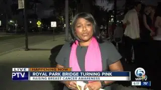 Royal Park Bridge turning pink
