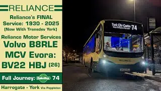 (Reliance Motor Services' Final Service: 1930 - 2025) Volvo B8RLE MCV Evora: BV22 HBJ