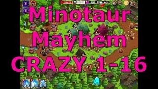 Crazy Defense Heroes #87 &ndash; MINOTAUR MAYHEM, CRAZY map 1-16 perfect