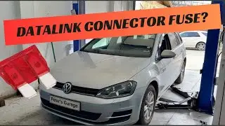 VW Golf 7 Datalink connector DLC OBD fuse relay location replacement