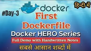 Day - 3 First Dockerfile | Learn Docker in hindi | Docker tutorial for beginner | #dockerinhindi