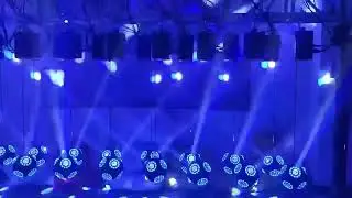 LED football light with lift machine