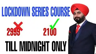1000rs Discount on LOCKDOWN SERIES course NOW just 2100 Not 3000 | Jishaan's Birthday Special Disc |
